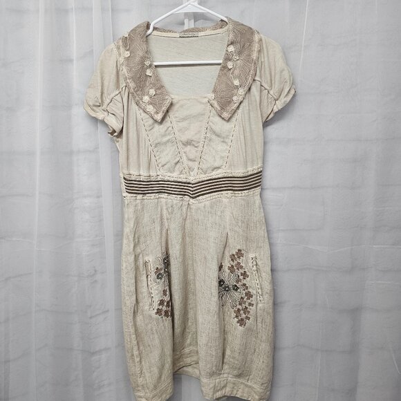 Angels never die Cream Embroidered Dress - Picture 12 of 15